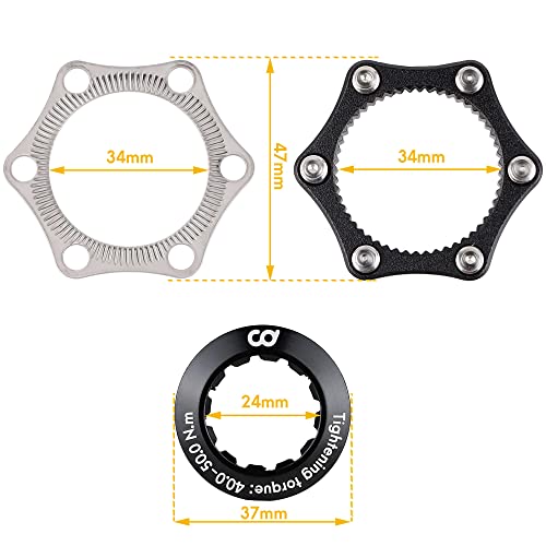 Cyclingdeal Bike Bicycle Centre Lock Adapter Converter For 6 Bolt Disc Brake #TOP1