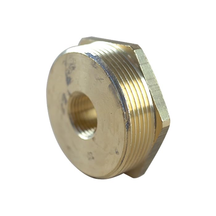 Raccord laiton à visser - Réduction 6 pans Mâle/Femelle 2" - 1/2" (50/60 - 15/21) -