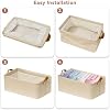 SNWDN 6 Paquete de Contenedores de Tela para Armario con Asas (Beige 15''L x 10.2''W x 8.2''H) 6