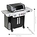 Theo Klein 9445 Weber Genesis Wooden Grill, Includes Inserts for Steak, Pizza or Vegetables, with Dummy Food and Barbecue Utensils, Toy for Children from 3 Years