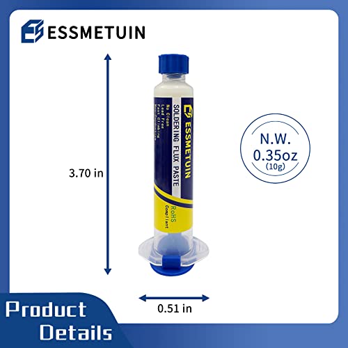 Image of Essmetuin No Clean Soldering Flux Paste, Soldering Flux For Copper Pipe Brazing, Tin soldering, Solder Flux For SMD, SMT, Handwork, Phone, Home Appliance and Meters Repairing, 10cc /Bottle