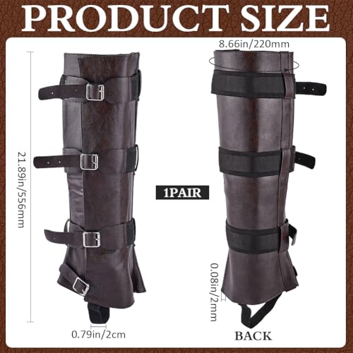 Protège jambes de chevalier médiéval réglable pour déguisement d'Halloween - 3