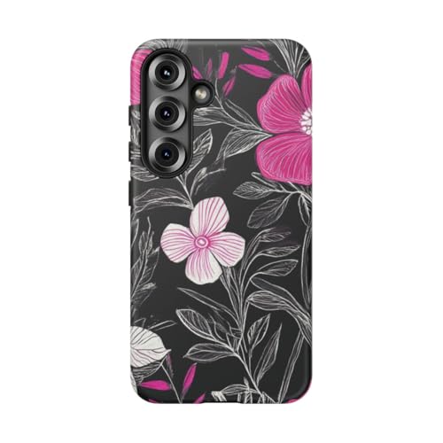 Coque fleurie rose Samsung S25 pour un style printanier