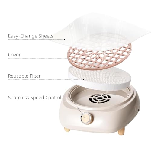 Extractor de Polvo para Uñas 5000 RPM con Filtro Reutilizable miniatura 5