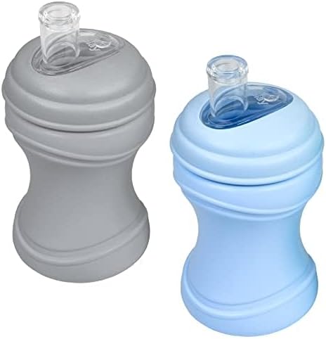Miniatura 1 de Re Play - Paquete de 2 vasos de transición de 8 onzas para bebé pequeño, boquilla suave de silicona de grado médico y tapa de viaje, forma de reloj