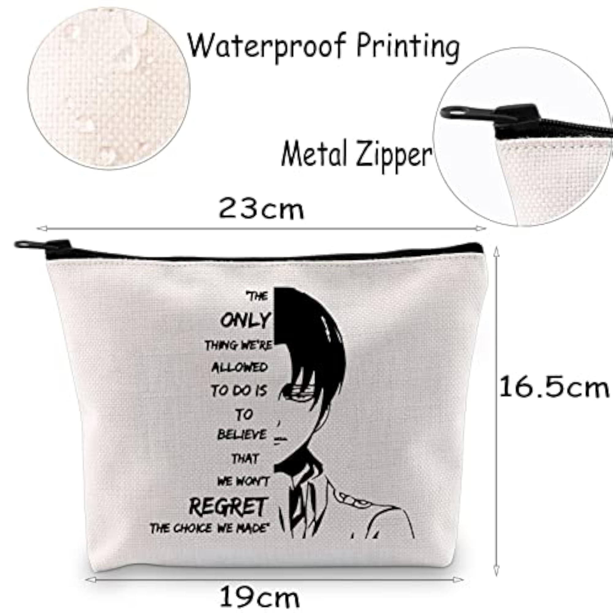 Levi Ackerman Gift Anime Lover Makeup Bag
