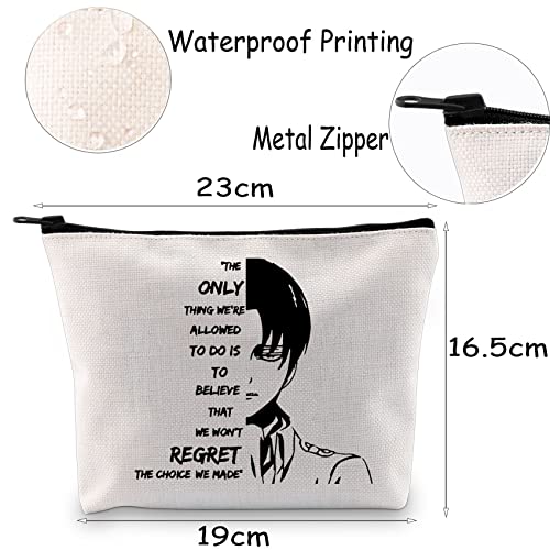 MNIGIU Levi Ackerman Gift Anime Lover Cosmetic Makeup Bag Anime Fan Gift (choice made bag)3