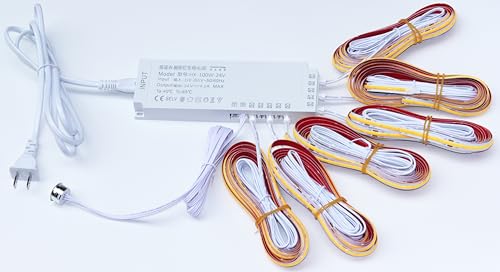 GZGMET Under Cabinet Lights Kit, Touch Sensor COB LED Strip Lights, Dimmable Bright Lights for Kitchen Cabinets, Cupboards, Closets, Stairs, Shelf, Desk Natural White