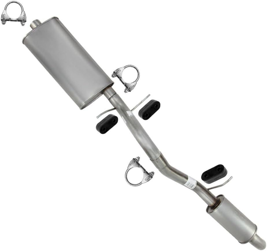 Exhaust Muffler and Tail Pipe Kit Compatible for Chevy Tahoe 2007-2014 5.3L | Stainless Steel | Northeastern Exhaust | Free Clamps and Hanger Included | Direct-Fit Replacement