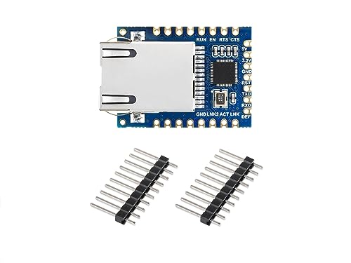 waveshare TTL UART Serial Port to Ethernet Converter Mini Module, Bi-Directional Transparent Data Transmission Between Serial Port and Ethernet,Supports TCP Server/TCP Client/UDP Multicast/UDP Mode