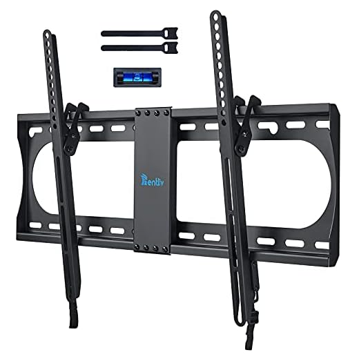 RENTLIV lutande TV-väggfäste för de flesta 37-70 tum TV, TV-montering med MAX VESA 600x400mm, laddningskapacitet upp till 132 LBS, passar för 16 "18" 24 "träknoppar, låg profil och platsbesparande