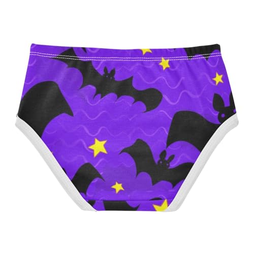 Florals Girls Underwear Toddlers 2t Cotton Panties Little Girl Halloween Black Bats Purple Undies Kids Briefs2