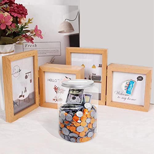 Yamahiko Large Clear Coin Bank Jar with Slotted Lid, 1 Gallon Plastic Money Tip Change Savings Coin Jar for Coin or Raffle Ticket, Big Clear Money Coin Tip Piggy Change Bank Box for Adults Teens - Thumbnail 6