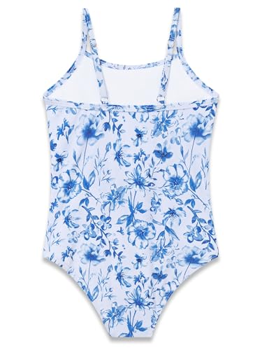 Image of Girls One Piece Swimsuits Adjustable Double Strap for Kids Palm Tree Print Toddler Bathing Suit Size 2T-10