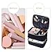 TANPADUAJI Double Layer Makeup Bag Portable Large Cosmetic Case Organizer with Adjustable Dividers Storage Travel Bag for Accessories Brushes Conditioner and Skin Care Products (Black)