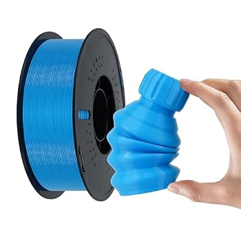 Kingroon TPU 95A Filament 1.75mm, 95A TPU 3D Printer Filament, Clog-Free Filament 1kg Spool (2.2lbs), +/- 0.03mm Accuracy, Blue