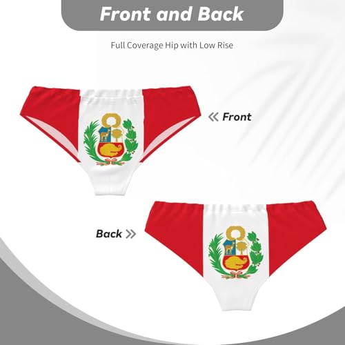 Flag of Peru Men's briefs with U-shaped three-dimensional design, free support and elastic waist.4