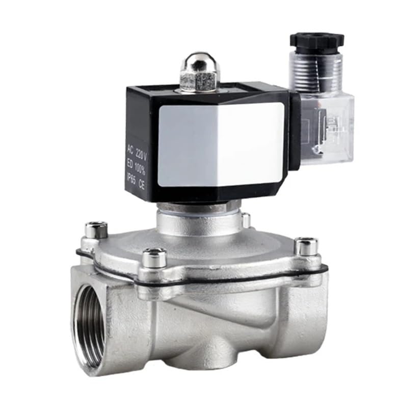 Électrovanne 24V extérieure DN25 1 pouce en acier inox pour eau gaz