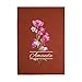 Daphne's Curations Colored Birth Flower Journal – Personalized Vegan Leather Notebook with Name – 112 Lined Pages Gift