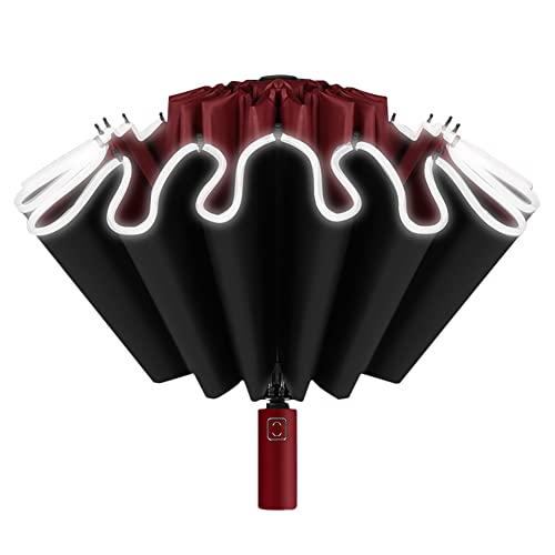Parapluie compact coupe-vent inversé automatique avec protection UV