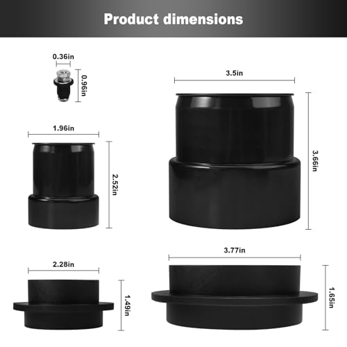 Image of RV Universal Holding Tank Installation Fittings Kit|Fresh Water Fittings Installation Kit,Compatible with RecPro and Multiple Models RV Holding Tank - Black