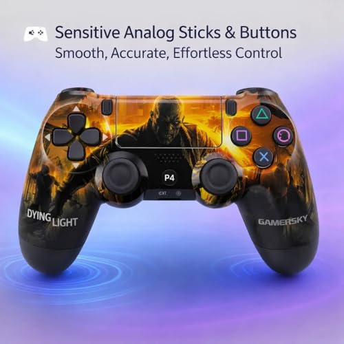 Image of Maizic Smarthomea Funetic Zombie Survival Game Themed Bluetooth Wireless P4 Gaming Controller | PC, Smartphone | Dual Vibration, Turbo, Touchpad, Type-C Fast Charging, 10hr Battery