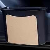 YoRise Car Trash Can, Multifunctional Hanging Garbage Can, Car Storage Organizer Container, Mini Trash Bin, Waterproof Automotive Door Side Garbage Organizer Holder for Most Cars (Beige)