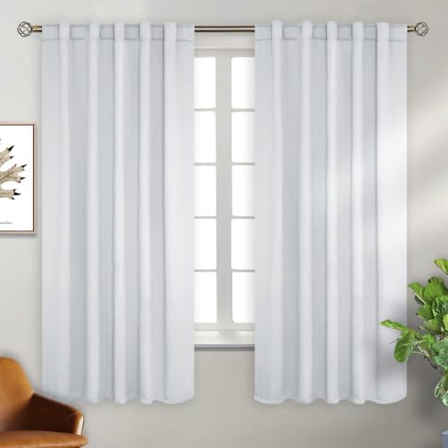 BGment Blackout Curtains for Bedroom, 2 Panels, 42 x 63 inch, Greyish White