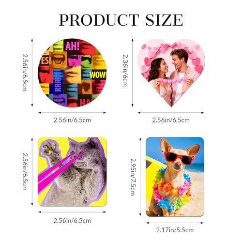 Imanes decorativos personalizados rectangulares 20 unidades miniatura 3