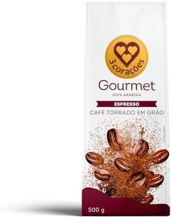 3 Corações Café Torrado em Grãos Espresso Gourmet, 500g