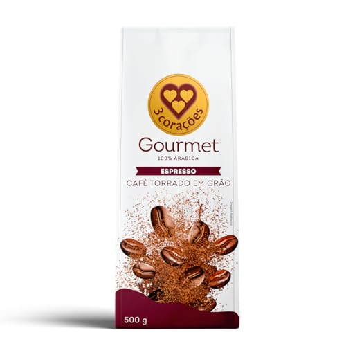3 Corações Café Torrado em Grãos Espresso Gourmet, 500g