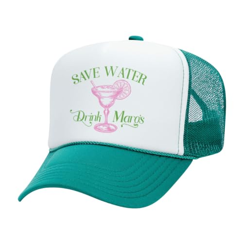 Image of TeesAndTankYou Save Water Drink Margs Foam Trucker Cap Adjustable Mesh Back Hat