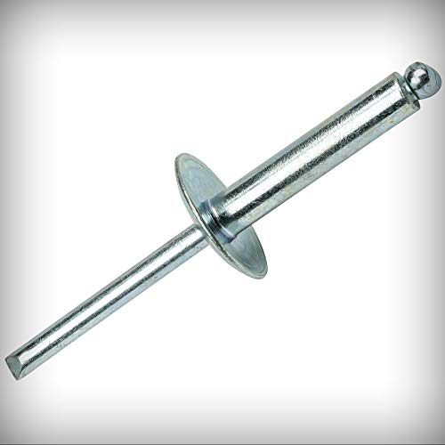 New Lot of 25 Pcs Large Flange Pop Rivets 1/4" x 3/4"All Steel (8-12) Dome Head Set #Lig-0583NG Warranity by Pr-Mch