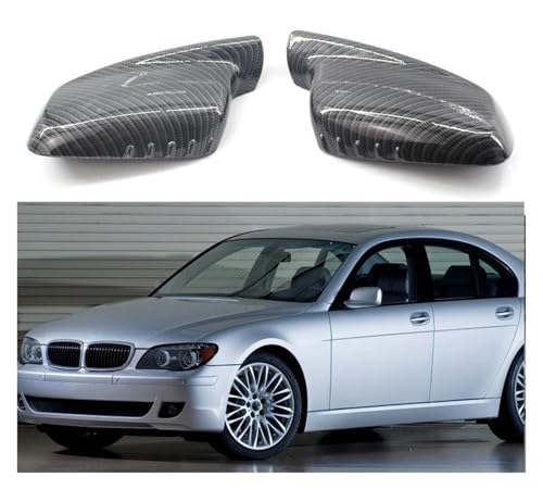Coque de rétroviseur BMW E65 E66 protection durable en carbone noir robuste - 2