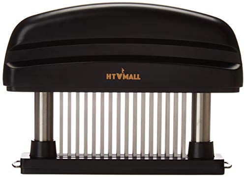 HTVmall Meat Tenderizer Needle Tool - 48 Blade Meat Tenderizer Tool - Manual Heavy Duty Gadget for Tenderizing BBQ, Steak, Chicken, Beef, Veal, Pork, Fish - Marinade and Flavor Maximizer