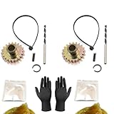 VIP KROM for 2X Trucks Seat Height Adjuster Motor 5609780 Repair Gear + nitrile gloves + grease oil For Chevrolet For GMC For Dodge Ram Town, NATURAL