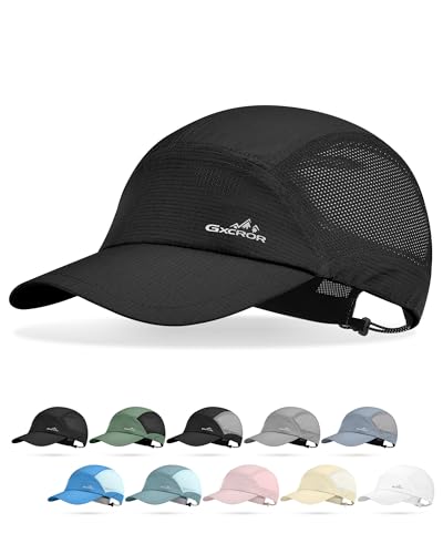 GXCROR Performance Baseball-Cap für Damen & Herren – UPF 50+ Sportkappe, Leicht & Schnelltrocknend für Golf, Wandern, Gym | Adjustierbarer Sonnenschutz mit Reflektivem Logo