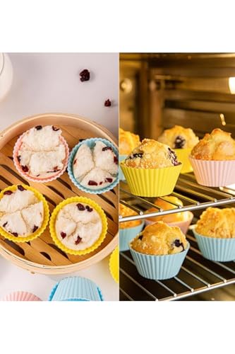 Ckm silikon 6'lı Silikon Muffin Kalıbı Karışık Renk