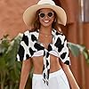 Cow Hide Holstein Cattle Texture Cow Skin Swimsuit Coverup for Women, Sun Protection Shawls, Fashion Beach Sarongs, Sexy Bikini Wrap Skirt for Swimwear 2XL #3
