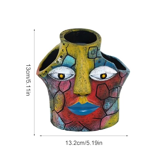 Pot de fleurs abstrait contre la décoloration pour déco de balcon durable