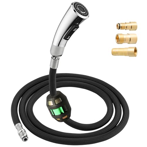 K-1219935-BC/K-1304674-BC Hose Kit for Kohler Pull Down Hose Replacement, 68 Inches Pull-Out Kitchen Faucet Hose Replacemnet Part, Spray Hose Replacement Hose Kit (Chrome) by OasisFlow - Used condition - US$14.97