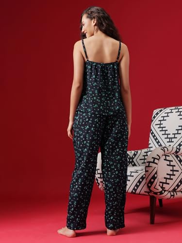 Image of Clovia Women's Rayon Print Me Pretty Cami Top & Pajama Set