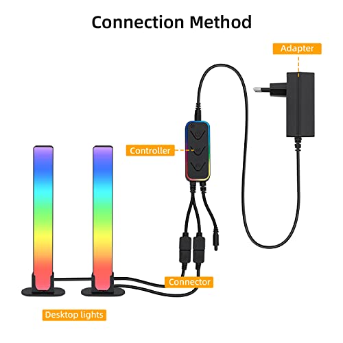 Mcbazel Smart Lighting LED Bar Lights Bars RGB con controllo APP/Telecomando Lampada d'atmosfera RGB per TV, PC, Giochi, Film, Decorazioni per la Stanza