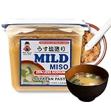 Miko Japanese White Miso, Shiro Miso Paste- 25% Low Sodium Miso Paste, All Natural Sweet Light Flavor, NON GMO 17.6oz Per Pack