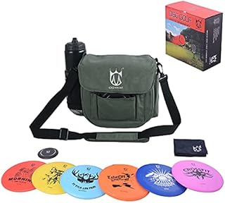 CROWN ME Disc Golf Set, Disc Golf Starter Set,Includes 1pc Bag with Water Bottle Pocket and Accessory Pocket, 2pcs Drivers, 2pcs Mid-Ranges, 2pcs Putters, 1pc Mini Disc Marker and 1pc Towel