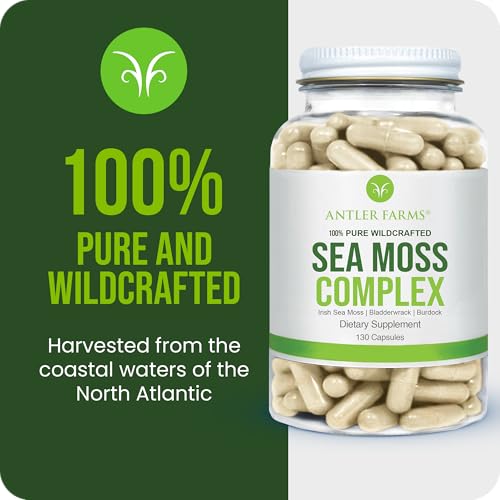 Antler Farms Sea Moss Complex Capsules with Bladderwrack & Burdock Root (130 ct) — view 2