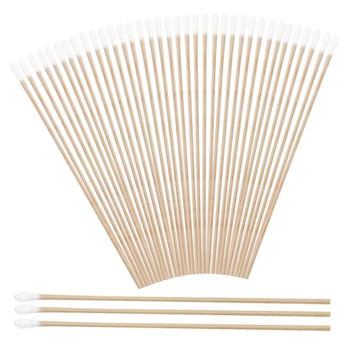 Lot de 300 cotons-tiges de 15 cm - tiges en bois avec bout pointu - pour manucure, maquillage, nettoyage et tatouage de sourcils