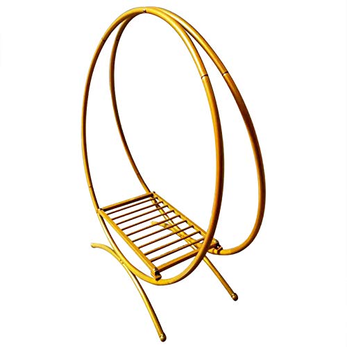 Fichiouy Gold 23.6In Wedding Hoop Cake Stand For Ceremony, Metal Circle Flower Hoop Arch Dessert Cupcake Display Stand Decoration For Wedding/Birthday/Anniversary Party (Gold 60Cm(23.6In)) #TOP6