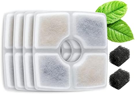 12 Pack Cat Water Fountain Filters - Triple Filtration For 84oz/2.5L Automatic Pet Fountains