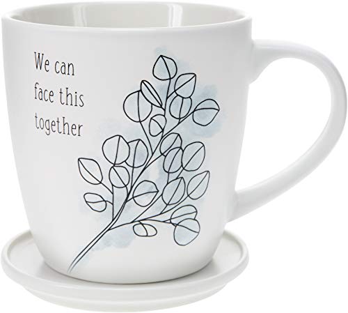 Pavilion-Gift-Company-Can-Face-This-Together-17oz-Coffee-Cup-Mug-Coaster-Cap-Set-17oz-White Pavilion Gift Company Can Face This Together 17oz Coffee Cup Mug Coaster Cap Set 17oz White